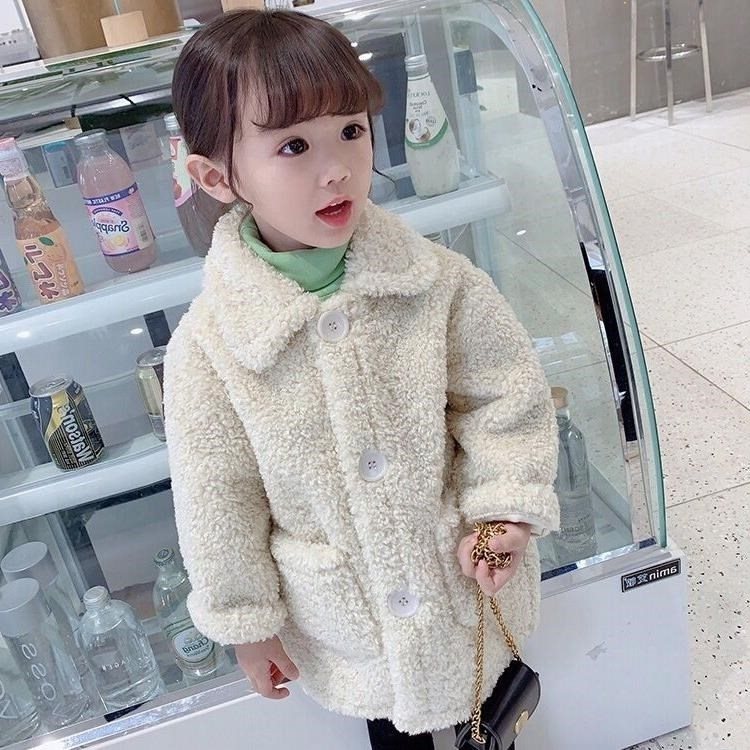 Children's thickened Lamb Fur warm children's coat