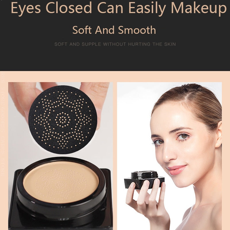 Mushroom Head Air Cushion, CC Cream Natural Moisturizing Foundation Concealer Whitening Oil-control Makeup Cosmetics BB Cream