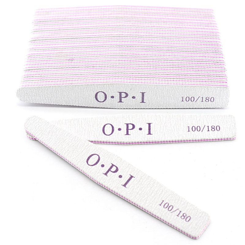 5/10Pcs Professional Nail File 100/180 Sandpaper Strong Thick Nail Files Buffer For Manicure Sanding Half Moon Lime Nail Tools