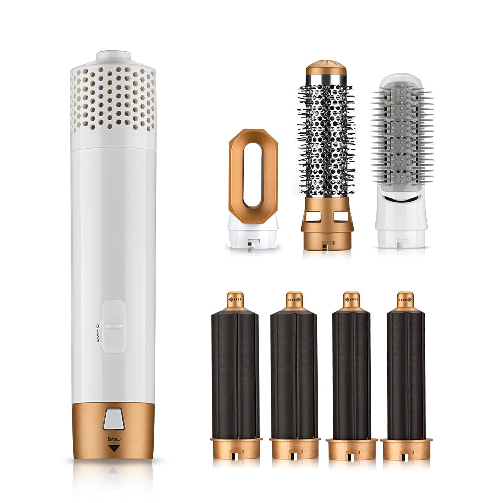 7 in 1 One Step Haartrockner & Volumizer Rotierender Haartrockner Lockenwickler Kamm Lockenbürste Haartrockner für Haarstyling-Werkzeug