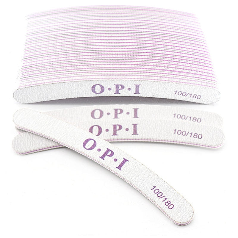 5/10Pcs Professional Nail File 100/180 Sandpaper Strong Thick Nail Files Buffer For Manicure Sanding Half Moon Lime Nail Tools