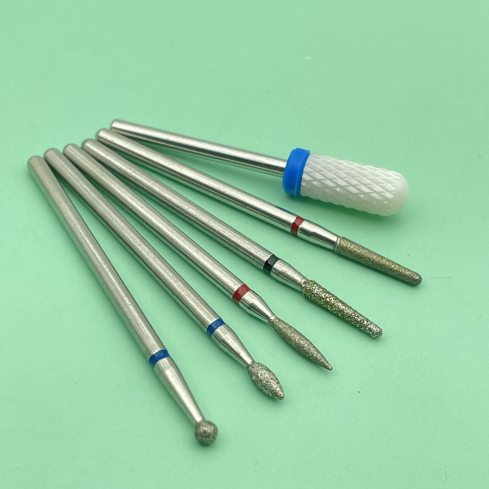6 STÜCKE Fräser für Maniküre Diamant Keramik Nagel Bohrer Mühlen Entfernen Nagel Bit Set Gel Elektrische Maniküre Werkzeugmaschinen