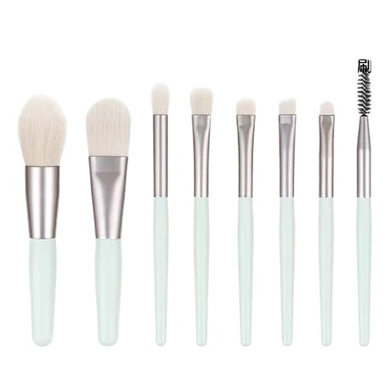 8 pièces/paquet ensemble de pinceaux de maquillage professionnel fard à joues doux pinceau fard à paupières Mini taille correcteur pinceaux applicateurs cosmétiques portables