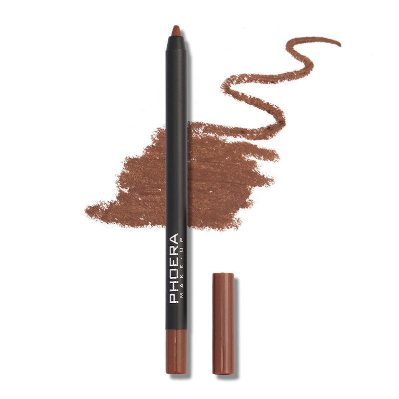 Wasserdichter, matter Lipliner-Stift, sexy roter Konturn-Tönungs-Lippenstift, dauerhafter Antihaft-Becher, feuchtigkeitsspendende Lippen, Make-up-Kosmetik, 12 Farben