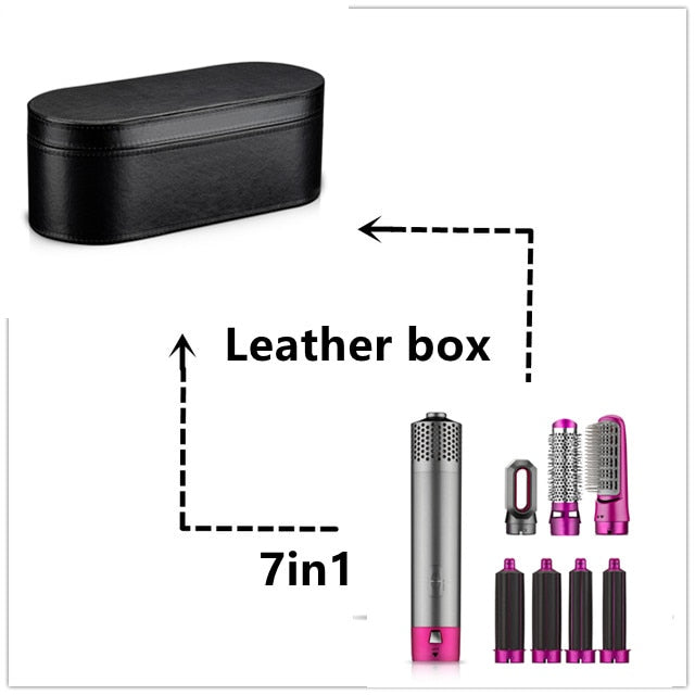 7 in 1 One Step Haartrockner & Volumizer Rotierender Haartrockner Lockenwickler Kamm Lockenbürste Haartrockner für Haarstyling-Werkzeug