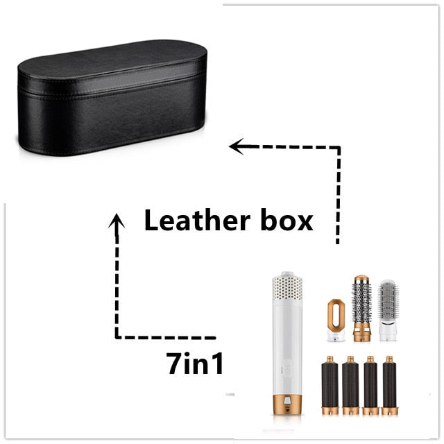 7 in 1 One Step Haartrockner & Volumizer Rotierender Haartrockner Lockenwickler Kamm Lockenbürste Haartrockner für Haarstyling-Werkzeug