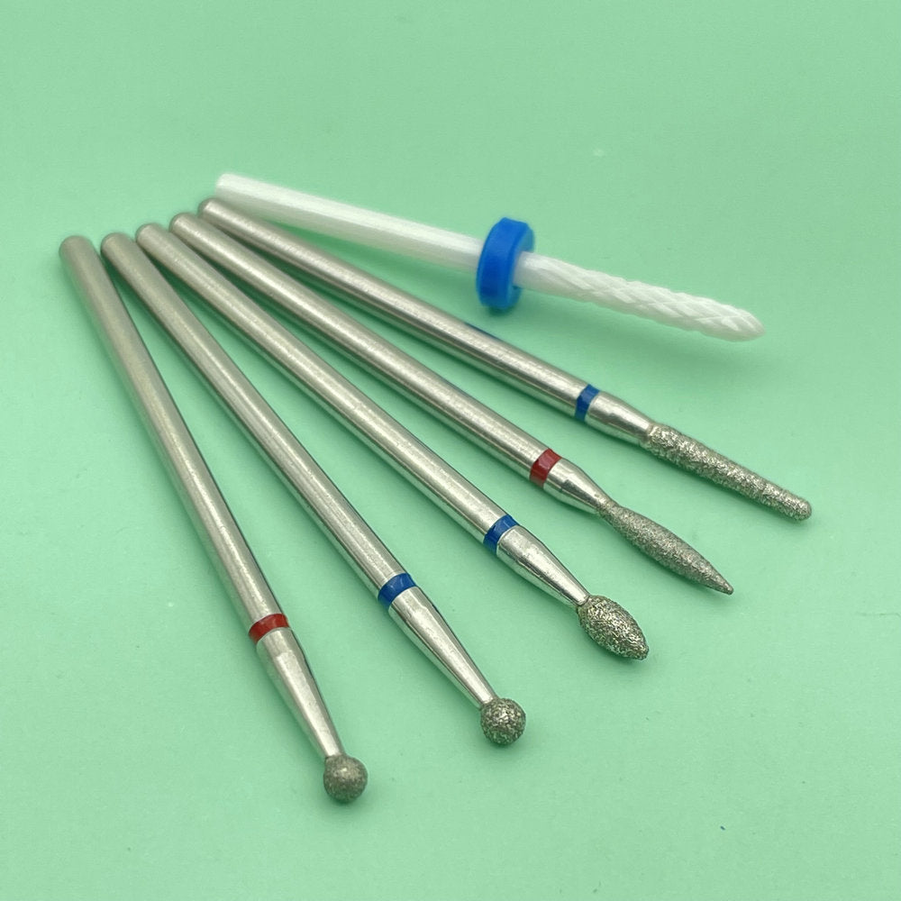 6 STÜCKE Fräser für Maniküre Diamant Keramik Nagel Bohrer Mühlen Entfernen Nagel Bit Set Gel Elektrische Maniküre Werkzeugmaschinen