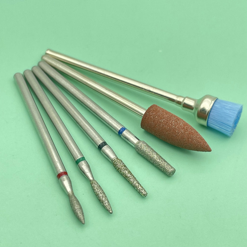 6 STÜCKE Fräser für Maniküre Diamant Keramik Nagel Bohrer Mühlen Entfernen Nagel Bit Set Gel Elektrische Maniküre Werkzeugmaschinen