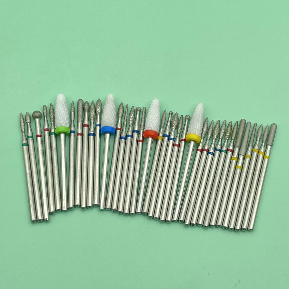 6 STÜCKE Fräser für Maniküre Diamant Keramik Nagel Bohrer Mühlen Entfernen Nagel Bit Set Gel Elektrische Maniküre Werkzeugmaschinen
