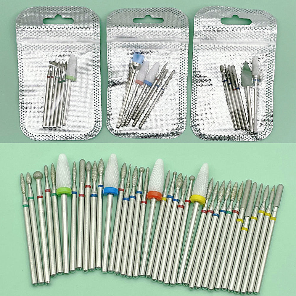 6 STÜCKE Fräser für Maniküre Diamant Keramik Nagel Bohrer Mühlen Entfernen Nagel Bit Set Gel Elektrische Maniküre Werkzeugmaschinen