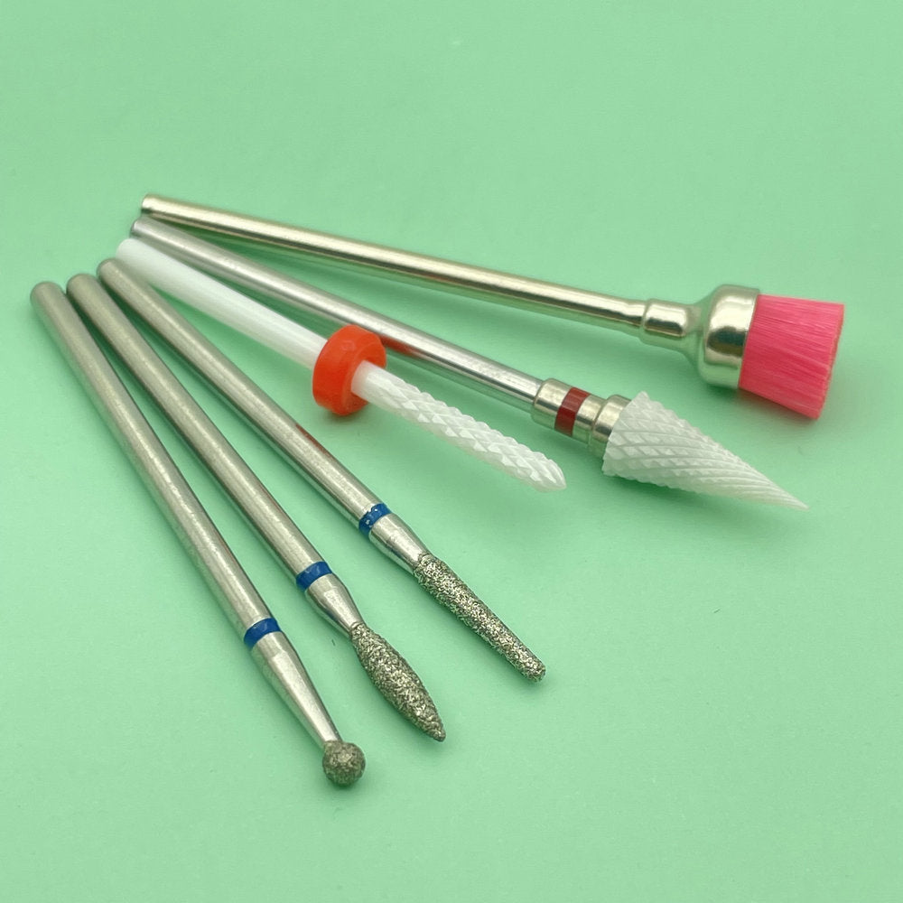 6 STÜCKE Fräser für Maniküre Diamant Keramik Nagel Bohrer Mühlen Entfernen Nagel Bit Set Gel Elektrische Maniküre Werkzeugmaschinen