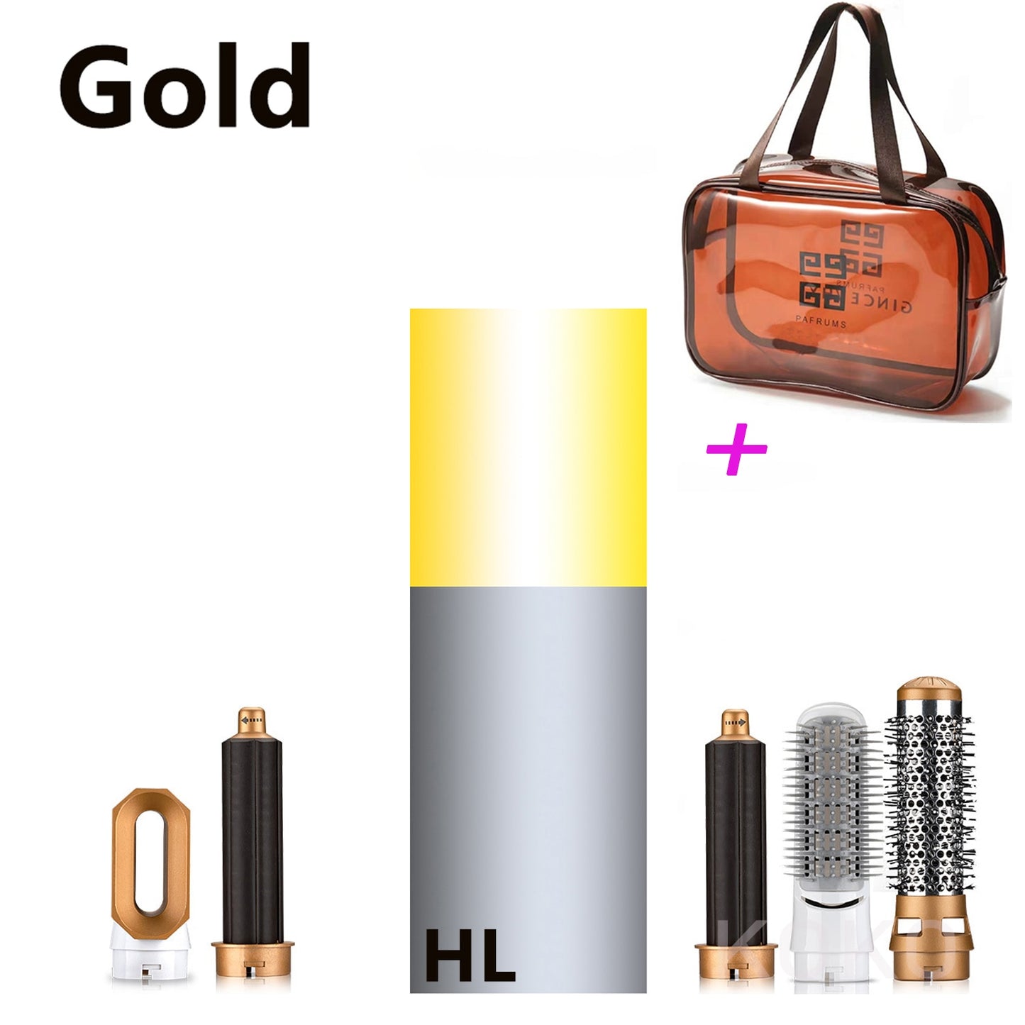 5 in 1 Haartrockner Hot Comb Set Lockenwickler Nass Trocken Professioneller Lockenstab Haarglätter Styling Werkzeug Haartrockner Haushalt