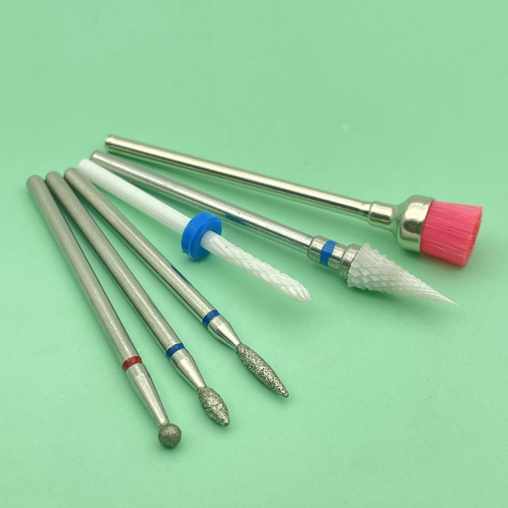 6 STÜCKE Fräser für Maniküre Diamant Keramik Nagel Bohrer Mühlen Entfernen Nagel Bit Set Gel Elektrische Maniküre Werkzeugmaschinen