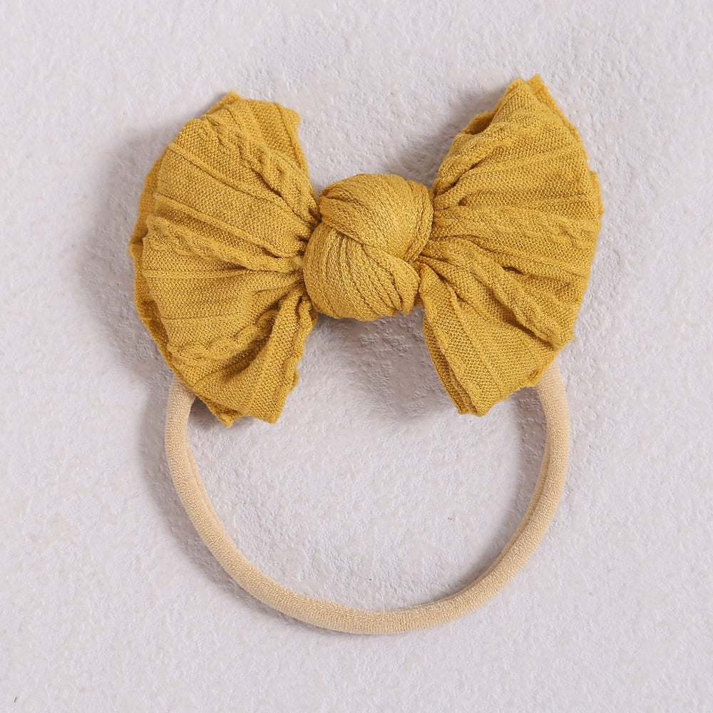 Rib Baby Bow Headbands for Girls Soft Elastic Children Hair Band Baby Hair Tie Baby Girl Headband Newborn Baby Hair Accessories