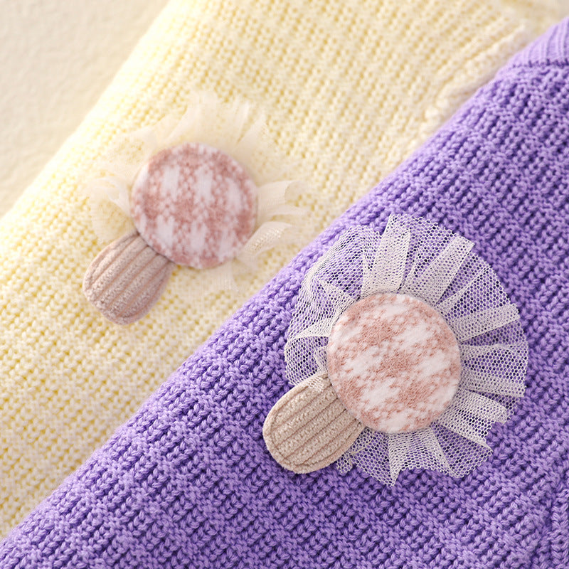 Children's Fashion Simple Cardigan Sweater Sweet